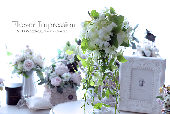 ウエディング siaflorシアフローラ [キャスケードブーケ ホワイトローズ]スタンド付 日本製 ソープフラワー ブーケ シャボンドフルール 結婚式 カラフル