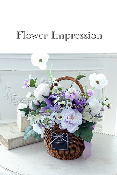 お詫び】春のバスケットアレンジ＊韓国風（アーティフィシャルフラワー  